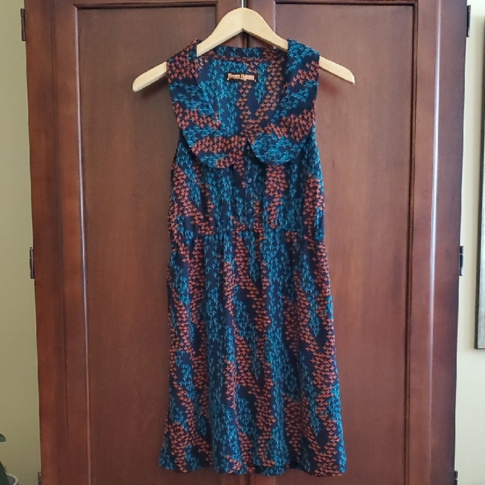 Princess Highway Stylish Blue and Red Patterned Dress